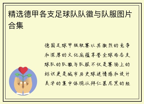 精选德甲各支足球队队徽与队服图片合集